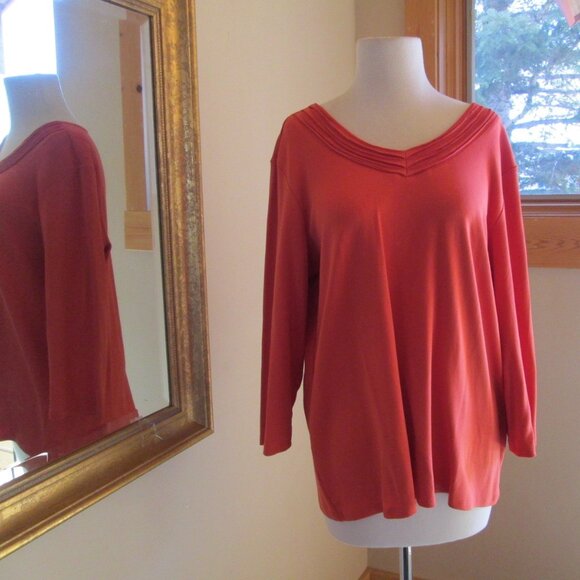 Lg. Cotton Custom Designed Applique Jumper with Orange Coldwater Creek Top - Picture 7 of 9
